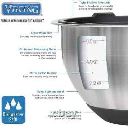 Viking 10-Piece Stainless Steel Mixing, Prep and Serving Bowl Set, Black