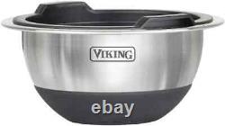 Viking 10-Piece Stainless Steel Mixing, Prep and Serving Bowl Set, Black