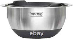 Viking 10-Piece Stainless Steel Mixing, Prep and Serving Bowl Set, Black