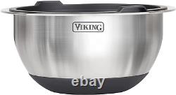 Viking 10-Piece Stainless Steel Mixing Prep and Serving Bowl Set Black