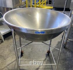 Vollrath 80-Quart Mixing Bowl With Stainless-Steel Mobile Dolly-79818 Rolls Smooth