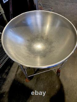 Vollrath 80-Quart Mixing Bowl With Stainless-Steel Mobile Dolly-79818 Rolls Smooth