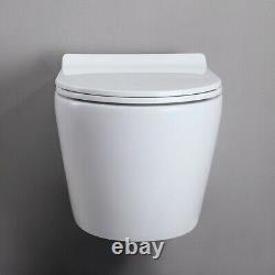 White Dual Flush Elongated Wall Hung Toilet Bath Carrier System&Tank Bowl Set