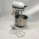 White Kitchenaid K5-a Mixer With Bowl Wisk & Paddle Works Great Has Lift Handle