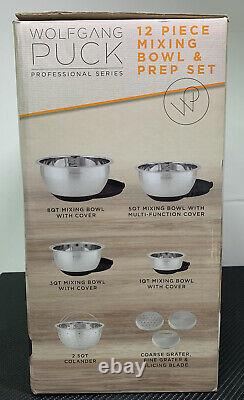 Wolfgang Puck Stainless Steel 12-Piece Mixing Bowl & Prep Set NEW IN BOX! FAST