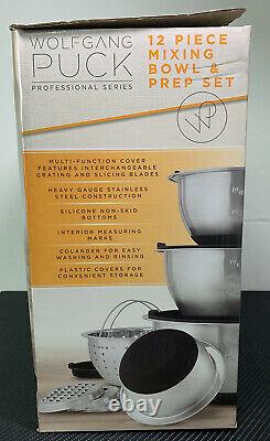 Wolfgang Puck Stainless Steel 12-Piece Mixing Bowl & Prep Set NEW IN BOX! FAST