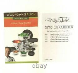 Wolfgang puck 14 piece mixing bowl set with lids bistro elite collection steel