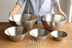 Yanagi Sori Stainless Bowl 5pcs 13/16/19/23/27cm Kitchen Tool Japan