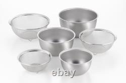 Yoshikawa Tsubame Sanjo Stainless Steel Deep Bowl & Colander 6 Size Set SJ3651