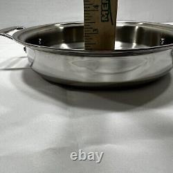 360 Cookware Poêle à sauter en acier inoxydable de 3,5 litres avec couvercle fabriqué aux États-Unis