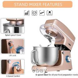6.7qt Tilt-head Food Stand Mixer 800w 6 Speed Stainless Steel Bowl Kitchenbeater