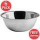 (6-pack) Bol De Mélange En Acier Inoxydable Commercial Standard Lourd De 5 Qt 26gauge