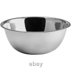(6-Pack) Bol de mélange en acier inoxydable commercial standard lourd de 5 Qt 26Gauge