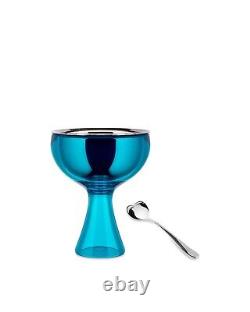 ALESSI Nouvelle Coupe à glace Big Love et cuillère bleue et glace BUNDLE