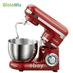 Biolomix 1200w 4l Bol En Acier Inoxydable 6-speed Kitchen Food Stand Mixer 50114