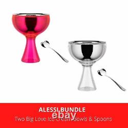 Bol à glace et cuillère New Big Love ALESSI Rose et Couleur Glace ENSEMBLE