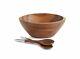 Bol De Salade En Bois D'acacia Nambe Mt1116 Eclipse Avec Serveurs (12,5) Marron Argent