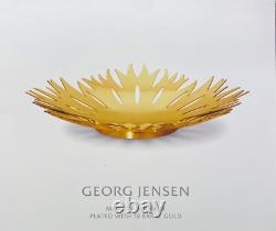 Bol décoratif Georg Jensen Ice Flower, plaqué or 18 carats, taille moyenne - NEUF