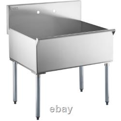 Bol en acier inoxydable commercial utilitaire de 36 x 24 x 14 pouces, évier de préparation 36, épaisseur 16.