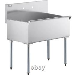 Bol en acier inoxydable commercial utilitaire de 36 x 24 x 14 pouces, évier de préparation 36, épaisseur 16.