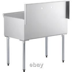 Bol en acier inoxydable commercial utilitaire de 36 x 24 x 14 pouces, évier de préparation 36, épaisseur 16.