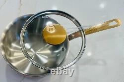 Casserole en cuivre Mauviel 1830 de 2,5 mm avec poignée en acier inoxydable moulé en laiton 1,8 litre