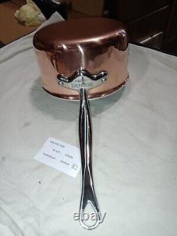 Casserole en cuivre Mauviel M'TRIPLY S avec poignées en acier inoxydable moulé, 1,8 litres