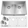 Double Moderne En Acier Inoxydable Bowl Undermount Kitchen Sink