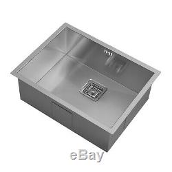 Enki Ks012 En Acier Inoxydable 1 Cuve Simple Carré Passoire Undermount Kitchen Sink