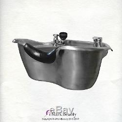 Évier Salon Shampooing En Acier Inoxydable Brossé Bowl Spa Équipement De Beauté Tlc-1367