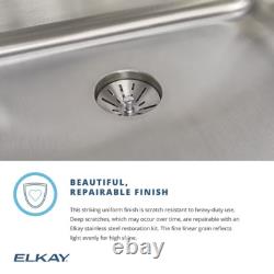 Évier à cuve unique en acier inoxydable Elkay (LR20223) 19-1/2 x 22 x 7-5/8