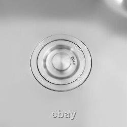 Évier à main en acier inoxydable à bol unique commercial avec vasque autonome + robinet