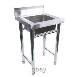 Évier commercial en acier inoxydable avec cuve profonde - Table de lavage pour évier de cuisine de restauration US