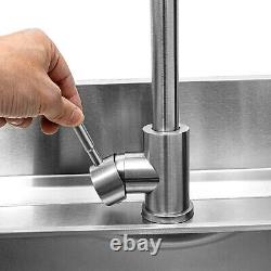 Évier de cuisine à cuve unique s'adapte à la buanderie salle de bain en acier inoxydable durable US