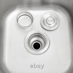 Évier de cuisine commercial autonome en acier inoxydable à double cuve pour restaurant