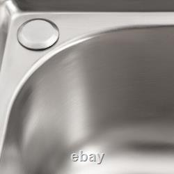 Évier en acier inoxydable commercial extérieur à cuve unique avec robinet US