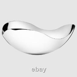 Georg Jensen 'Bloom' Grand Bol en Acier Inoxydable Miroir, Neuf dans la Boîte