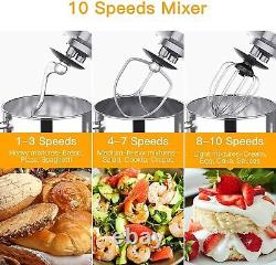 Mélangeur De Stand D'alimentation Électrique Pro 7.5-qt Tilt-head 10-speed Kitchen Inox