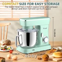 Mélangeur électrique de cuisine inclinable 5,5 QT 10+P avec bol en acier inoxydable