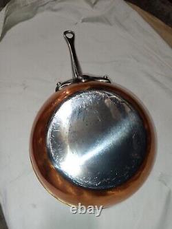 Poêle à sauter en cuivre Mauviel M'6S de 2,7 mm avec poignée en acier inoxydable, 2,1 litres