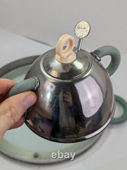 Porter plateau de service en acier inoxydable MICHAEL GRAVES pour café et thé avec sucrier et crémier