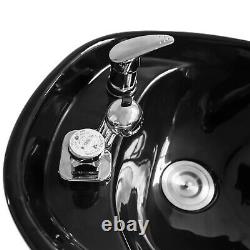 Pro Backwash Shampoo Chair Ceramic Bowl Fibre De Verre Base Unité Salon Spa Équipement