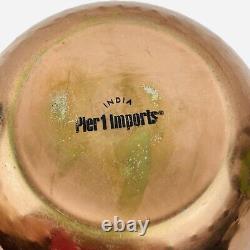 RARE Pier 1 Imports Ensemble de bols gigognes en cuivre martelé de l'Inde en acier inoxydable, ensemble de 4