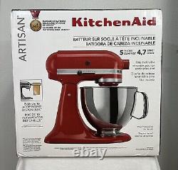 Robot pâtissier à tête inclinable KitchenAid Artisan Series 5 litres Empire Red Neuf