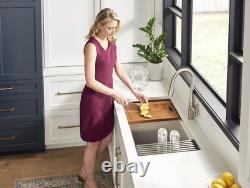Ruvati Évier de cuisine à double cuve 50/50 avec coins arrondis de 33 pouces - RVH8351