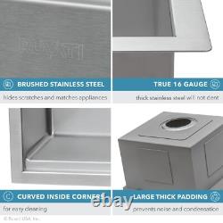 Ruvati Évier de cuisine à double cuve 50/50 avec coins arrondis de 33 pouces - RVH8351
