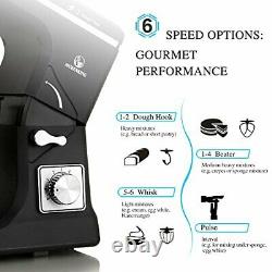 Stand Mixer Mk36 500w 5 Qt 6 Speed Tilt Head Kitchen Food W Accessorie Noir
