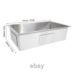 Undermount Single Bowl Kitchen Sink 304 Évier De Cuisine Topmount En Acier Inoxydable