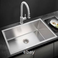 Undermount Single Bowl Kitchen Sink 304 Évier De Cuisine Topmount En Acier Inoxydable