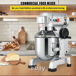 Vevor Commercial Mélangeur De Nourriture Électrique 15qt Stand Machine Dough Mixer 3 Speed 600w
